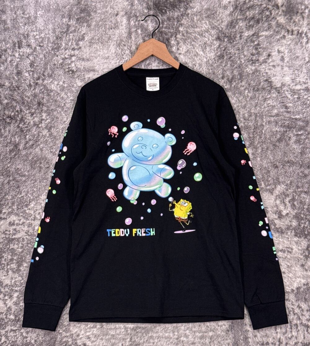 Teddy Fresh x SpongeBob SquarePants Shirt Medium Mens Bubble Long Sleeve Crew